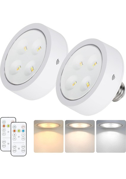 Lambalar Için Pille Çalışan Ampul, Uzaktan Kumandalı LED Diski Işıklarında Vidalayın, E26 Soketi Duvar Sconce 2 Pack (Yurt Dışından) fiyatları