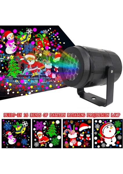 Noel Projektör Işıkları Iç Mekan 16 Desen LED Projektör Işığı Noel Tatil Karnaval Bahçesi Ab Fişi (Yurt Dışından) fiyatları