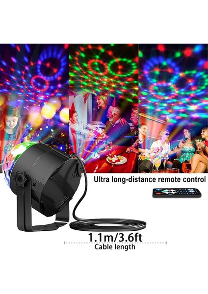 2pcs Ses Etkinleştirilmiş Işıklar Uzaktan Kumandalı Dj Aydınlatma Disko Topu Işık Flaşı Lambası Ev Odası Dans Partileri (Ab) (Yurt Dışından) fırsatları