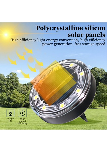 Güneş Yer Işıkları IP68 Su Geçirmez Güneş Powered Disk Işıkları Dış Mekan Peyzaj Işıkları Veranda Yolu Için Sıcak Işık (Yurt Dışından) fırsatları