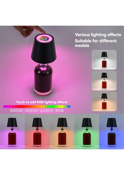 Kablosuz Şişe Lambası Rgb Modlar ve 3 Renk Adımsız Püskürtme Şişe Lambası Gölgesi Çubuklar Için Şarj Edilebilir Şişe Işıkları A (Yurt Dışından) fiyatları