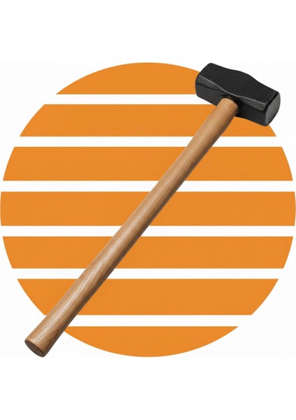 3-5kg Balyoz Başlığı Çelik Uçlu Yassı Çift Taraflı Kullanım Profesyonel Yıkım Inşaat Şantiye Sanayi