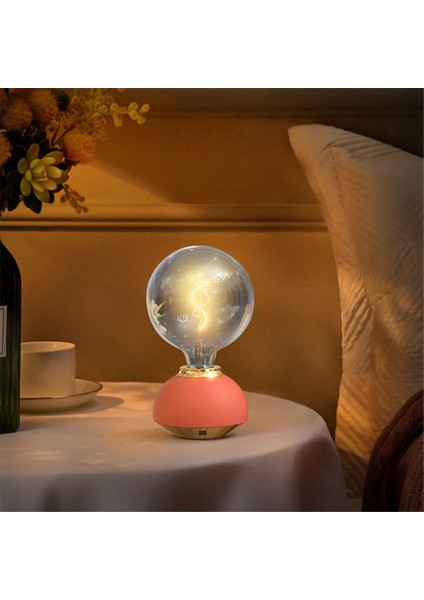 Cam LED Masa Lambası Döküm Verilebilir Masa Lambası Ampul Şekilli Masa Lambası Kapalı Dekor Yatak Odası Masa Lambası Beyaz (Yurt Dışından) indirimleri
