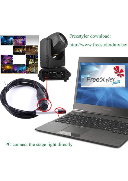 USB - Dmx Arayüz Adaptörü DMX512 Bilgisayar Aşaması Aydınlatma Denetleyicisi Dimmer USB LED DMX512 CD ile Arayüz (Yurt Dışından) fırsatları