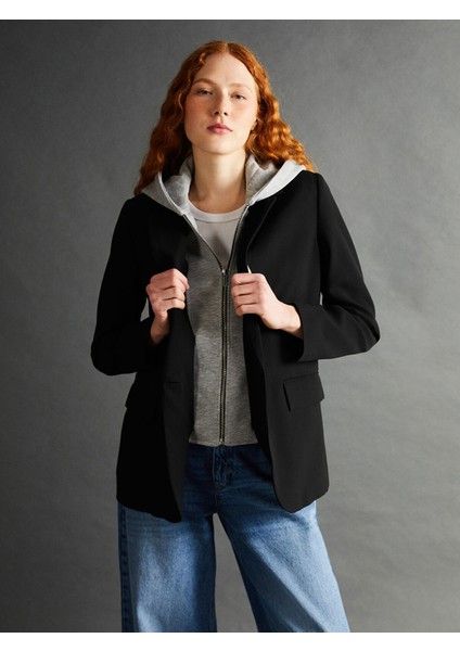 Yeni Sezon Kapüşonlu Kadın Blazer Ceket