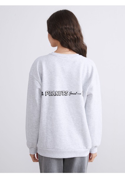 Yeni Sezon Snoopy Baskılı Oversize Kadın Kalın Sweatshirt fırsatları