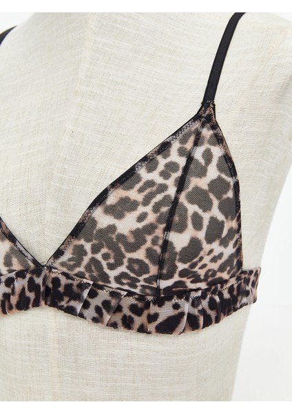Yeni Sezon Balensiz Dolgusuz Leopar Desenli Bralet modelleri