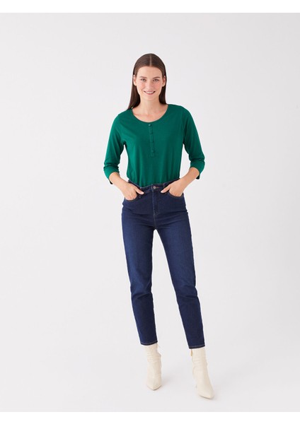 Yeni Sezon Kadın Bisiklet Yaka Düz Tişört modelleri