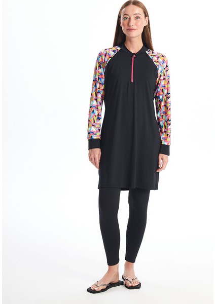 Yeni Sezon Kadın Beli Lastikli Düz Tesettür Mayo Altı