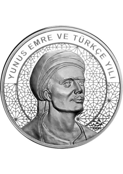 Yunus Emre ve Türkçe Yılı Hatıra 20 Lira 2021 Gümüş. 3000 Baskı. Seri Nolu Sertifikalı 31,1 gr Çil fiyatları