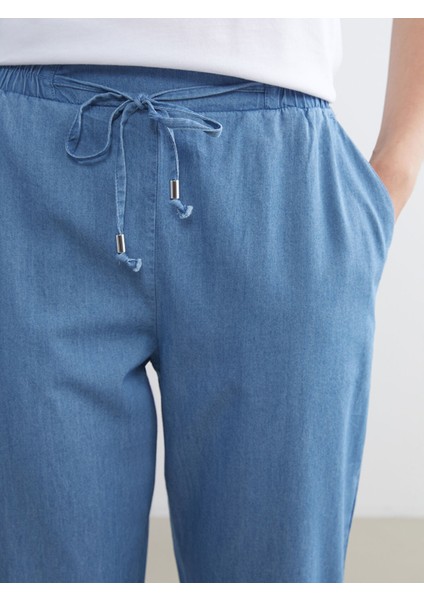 Yeni Sezon Beli Lastikli Carrot Fit Kadın Jean Pantolon fırsatları