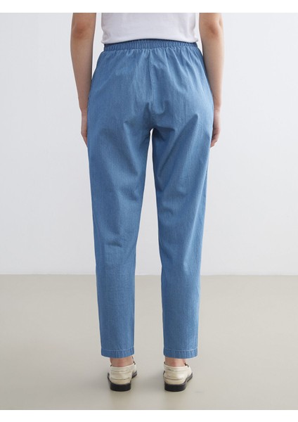 Yeni Sezon Beli Lastikli Carrot Fit Kadın Jean Pantolon indirimleri