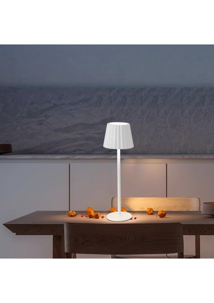 3W LED Masa Lambası Kablosuz Masa Lambası 2000MAH Şarj Edilebilir Taşınabilir Masa Lambası Yatak Odası Dekoratif Masa Lambası Beyaz (Yurt Dışından) fiyatları