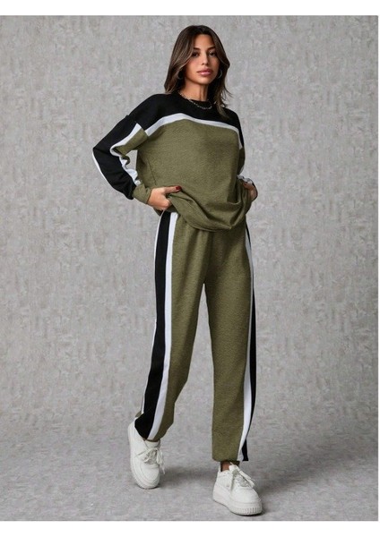 Kadın Uzun Kollu Şerit Detay Eşofman Takım fırsatları