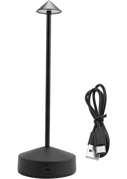 1800MAH Şarj Edilebilir LED Masa Lambası Modern Dokunmatik Ayar Masa Lambası Için Yatak Odası Restoran Dekorasyon Açık Siyah (Yurt Dışından) modelleri