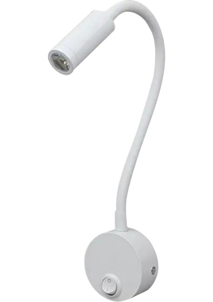 3W Duvara Monte Okuma Işık Esnek Goopeneck LED Sconce Lambası Yatak Odası, Ofis, Workbench, Stüdyo Okuma Lambası (Yurt Dışından)