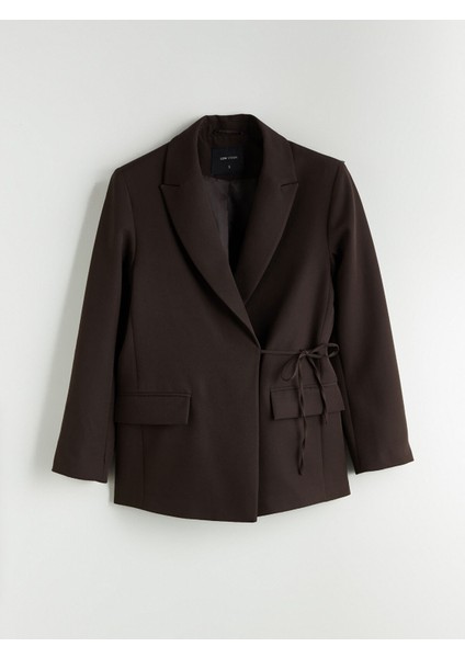 Yeni Sezon Kruvaze Yaka Bağlamalı Kadın Blazer Ceket indirimleri