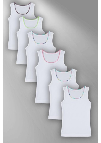 Berrak Kız Çocuk Ribana Atlet 6’lı Ekonomik Paket – Pamuklu Rahat Iç Giyim (Beden Bilgisi Açıklamada)