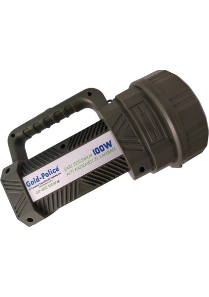 Gold Police GP-680 Şarjlı El Feneri Projektör 100 Watt ( Lisinya ) fiyatları