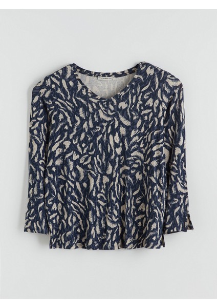 Yeni Sezon V Yaka Desenli Bluz indirimleri