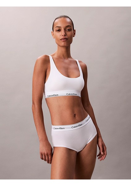 Calvın Kleın Kadın Marka Logolu Beyaz Elastik Bantlı Beyaz Sütyen LV00QF8503 100