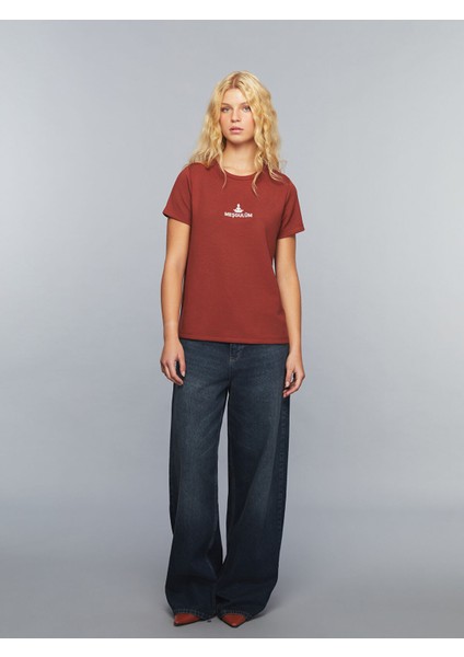 Yeni Sezon Bisiklet Yaka Slogan Baskılı Kadın Tişört fiyatları