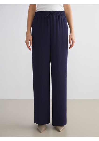Yeni Sezon Beli Lastikli Geniş Paça Kadın Pantolon fiyatları