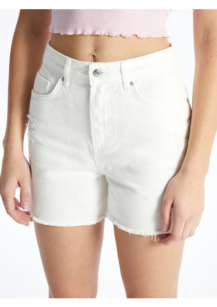 Yeni Sezon Yüksek Bel Dar Fit Kadın Jean Şort fiyatları