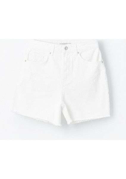 Yeni Sezon Yüksek Bel Dar Fit Kadın Jean Şort indirimleri