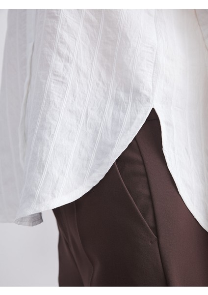 Yeni Sezon Çizgili Oversize Kadın Gömlek fırsatları