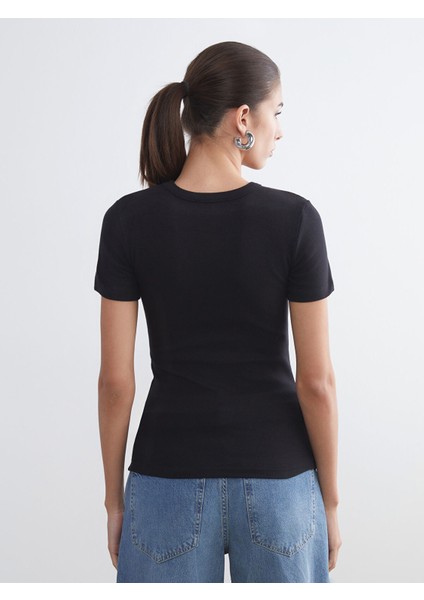 Yeni Sezon Bisiklet Yaka Kadın Tişört fırsatları