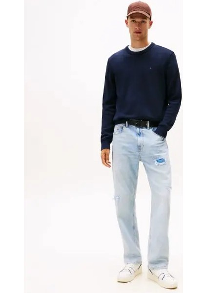 Tommy Hılfıger Erkek Marka Logolu Şık Görünüşlü Kış Kullanımına Uygun Lacivert Kazak DM0DM21787 C1G modelleri