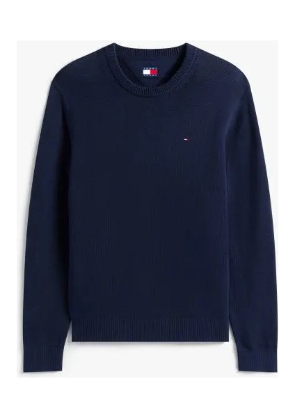 Tommy Hılfıger Erkek Marka Logolu Şık Görünüşlü Kış Kullanımına Uygun Lacivert Kazak DM0DM21787 C1G indirimleri