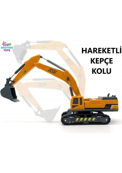 Kepçeli Ekskavatör Oyuncak Iş Makinesi Büyük Boy