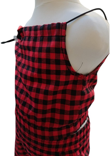 Kız Çocuk Pötikare Desenli Askılı Crop Şort İkili Takım modelleri