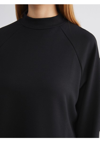 Yeni Sezon Dik Yaka Oversize Kadın Sweatshirt Tunik fırsatları