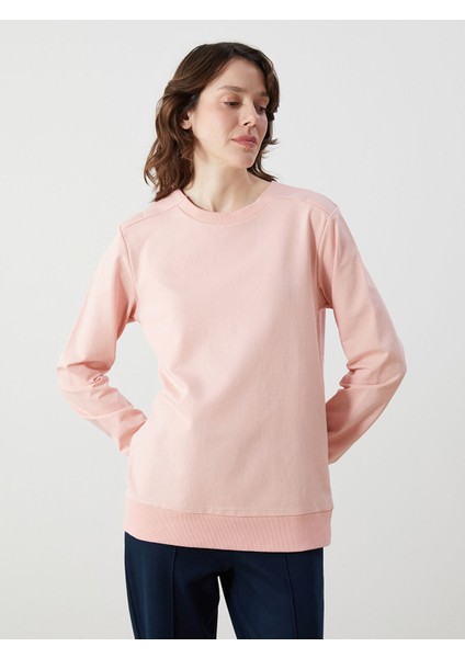 Yeni Sezon Bisiklet Yaka Kadın Sweatshirt