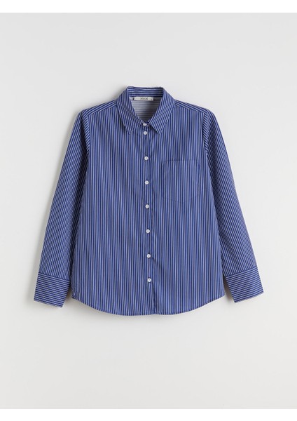 Yeni Sezon Çizgili Kadın Gömlek