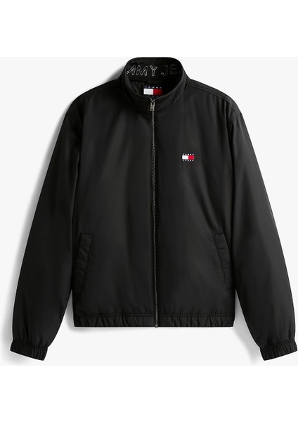 Tommy Hılfıger Erkek Marka Logolu Dik Yakalı Regular Fit Geri Dönüştürülmüş Polysterli Günlük Kullanıma Uygun Siyah Mont DM0DM21936 Bds fırsatları