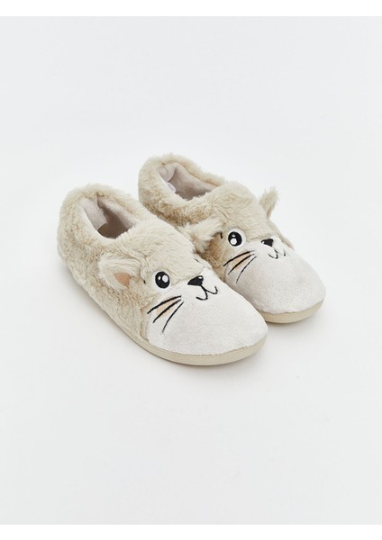 Yeni Sezon Tavşan Figürlü Pelüş Kadın Ev Terliği