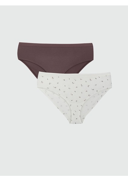 Yeni Sezon Çiçekli Hipster Külot 2'li