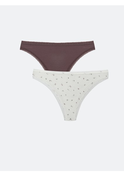 Yeni Sezon Çiçekli Brazilian Külot 2'li fiyatları