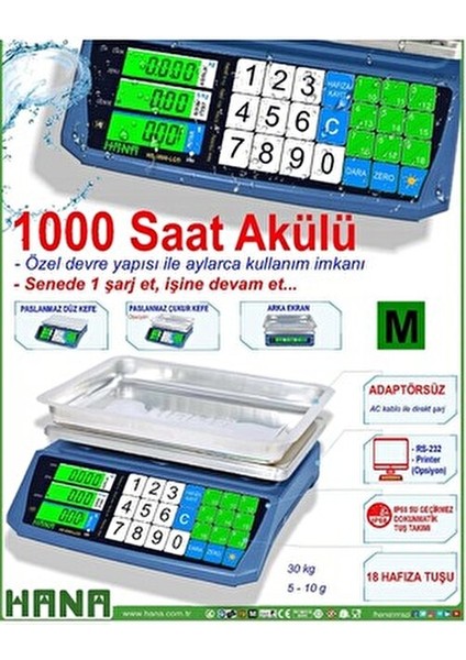 HS-5500 LCD Elektronik Terazi 60 kg Kapasite ile Hassas Tartım Sağlar indirimleri