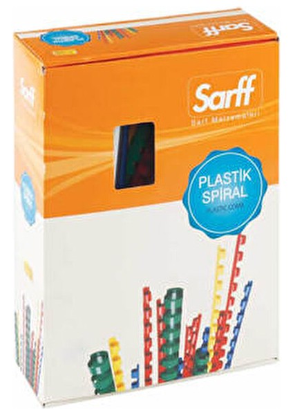 Plastik Spiral Bağlama 16 mm Beyaz Renk 100 Adet Kutu İçin Uygun fırsatları