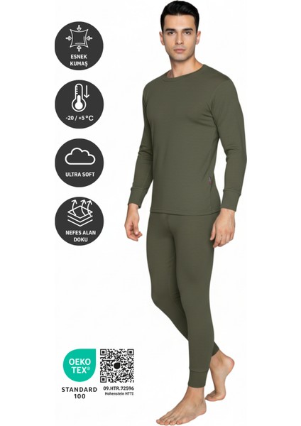 New Heavy Erkek Termal Içlik Set Haki modelleri