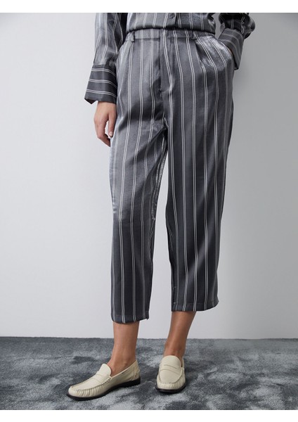 Yeni Sezon Çizgili Saten Kadın Pantolon fiyatları