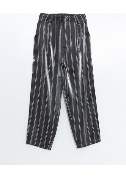 Yeni Sezon Çizgili Saten Kadın Pantolon indirimleri