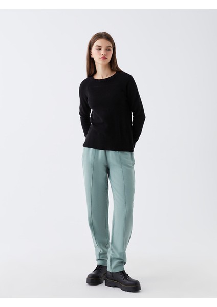 Yeni Sezon Bisiklet Yaka Düz Uzun Kollu Kadın Triko Kazak modelleri