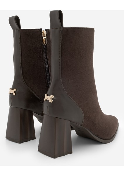 Kadın Sivri Burun Kalın Ökçe Topuklu Bot Esvon