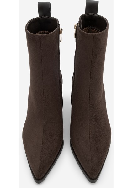 Kadın Sivri Burun Kalın Ökçe Topuklu Bot Esvon